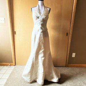 NWT Sz 12 Ginza Collection Champagne Satin Wedding